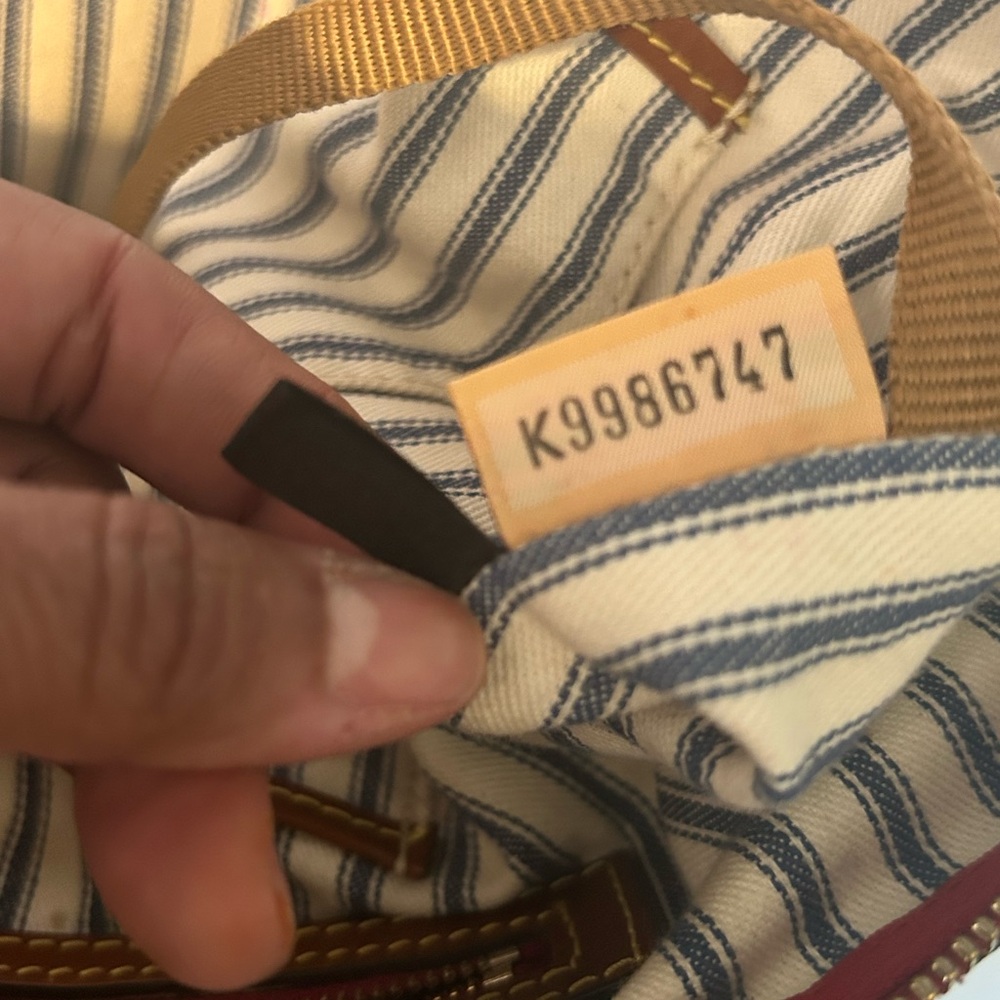 Dooney & Bourke Wayfarer Zip Tote Blue and Tan Classic - Picture 13 of 15